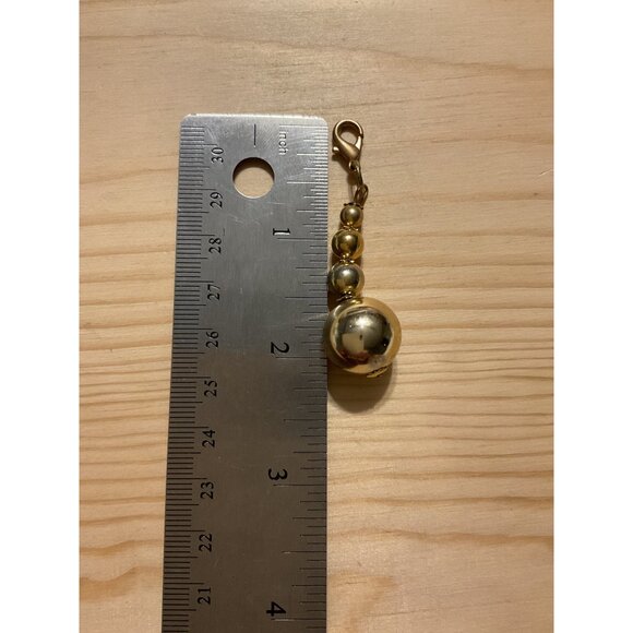 Gold Tone Beaded Charm Pendant With Lobster Clasp For Bracelets & Necklaces - Picture 2 of 2